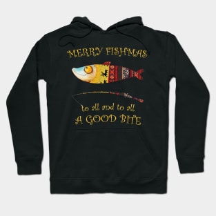 Christmas Fisherman's MERRY FISHMAS to ALL Christmas Fishing Hoodie